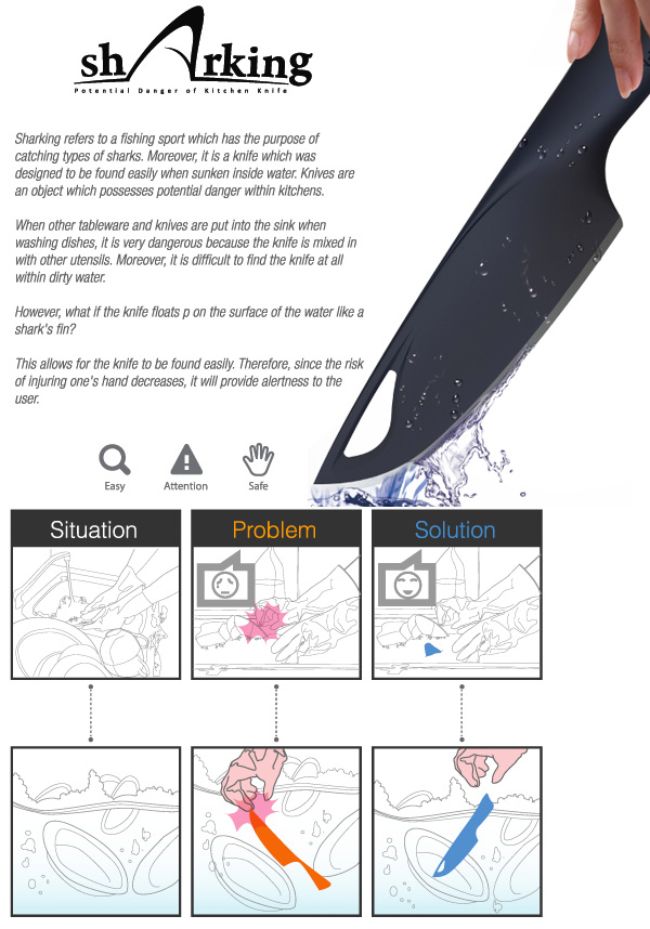 shark knife floating handle