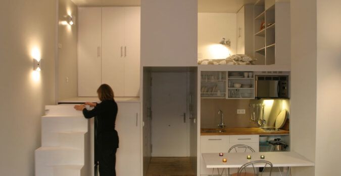 Office turned apartment space saving
