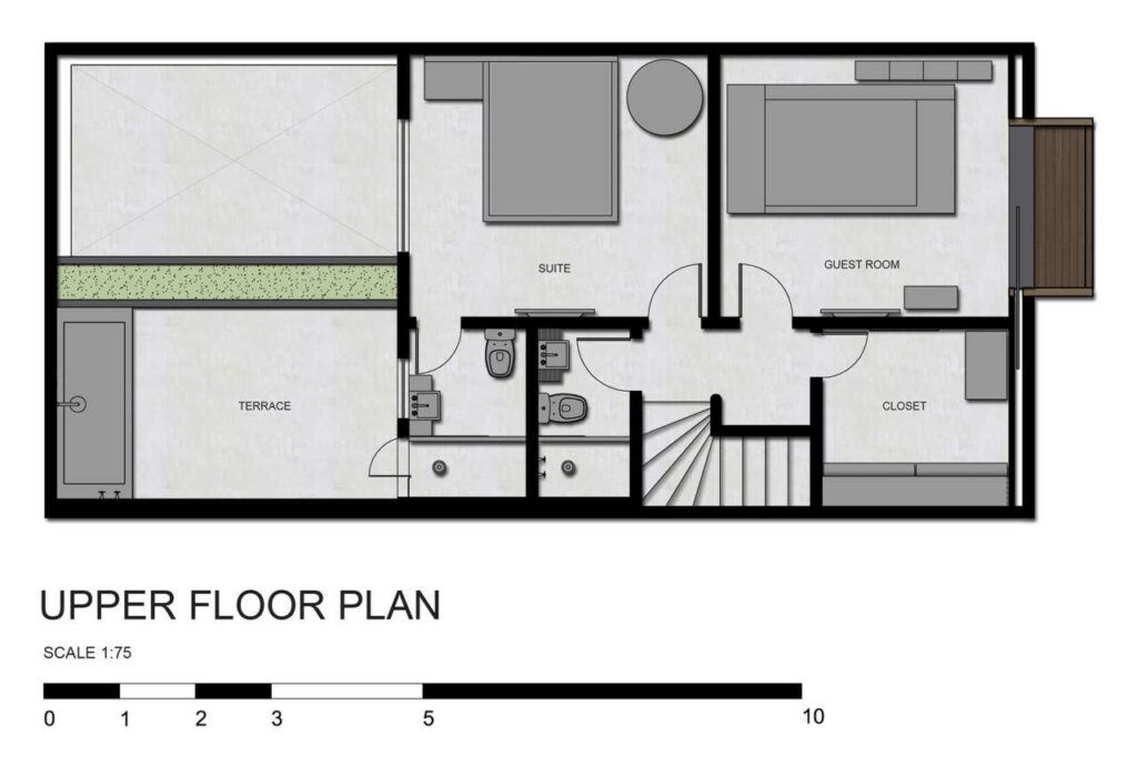 Small space home studio sao paulo layout upper floor