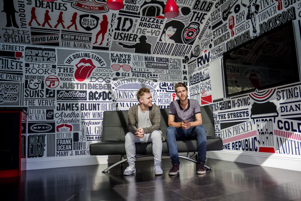 Typographic mural Olly Murs custom wall
