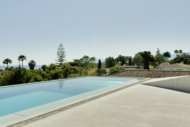 Glass Floor swimming pool design rooftop view