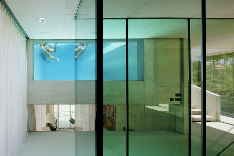 Glass Floor swimming pool design