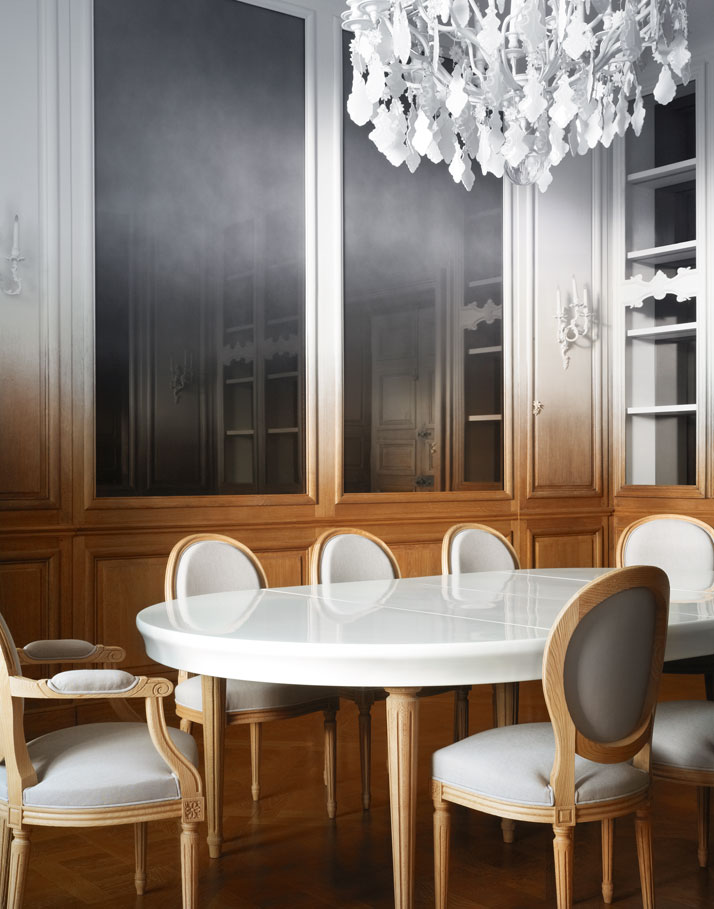 Paris apartment by Ramy Fischler dining room