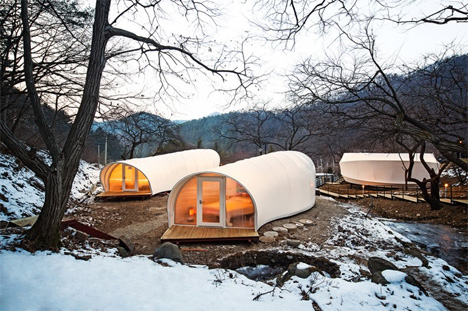 semi-rigid camping structures