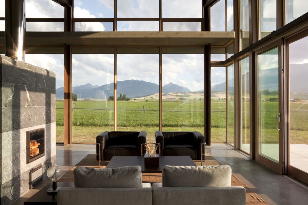 Glass Farmhouse living room