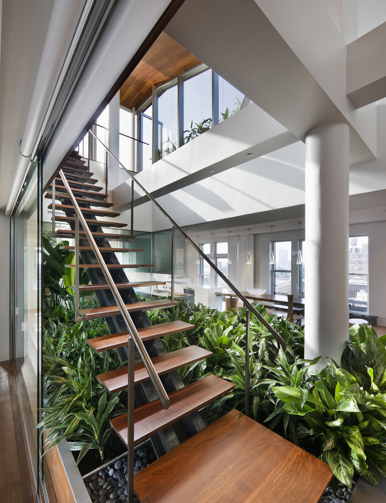 New York City Rooftop penthouse Joel Sanders staircase