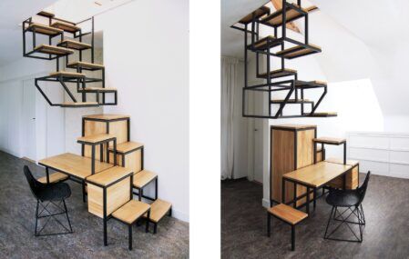 Suspended staircase industrial design