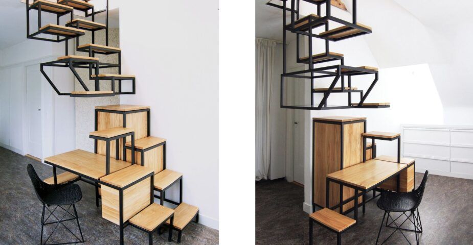 Suspended staircase industrial design