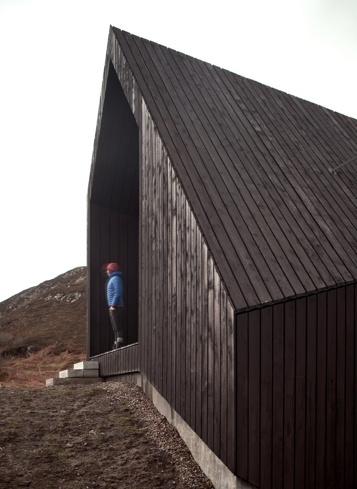 TImber Home in Scotland peaked