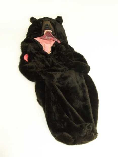 bear sleeping bag laying down