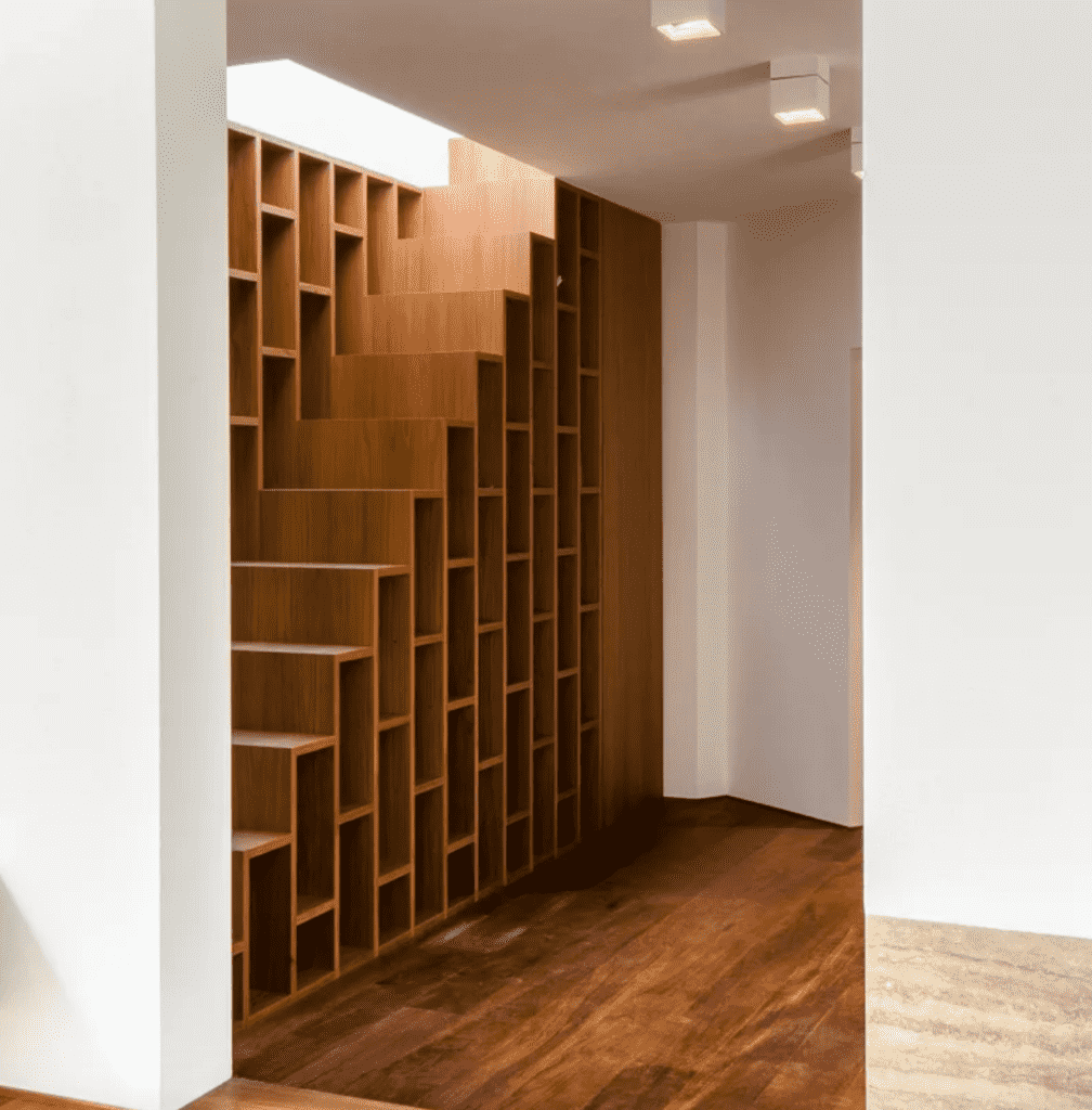 Wall Length Bookcase + Stair Combo | Designs & Ideas on Dornob