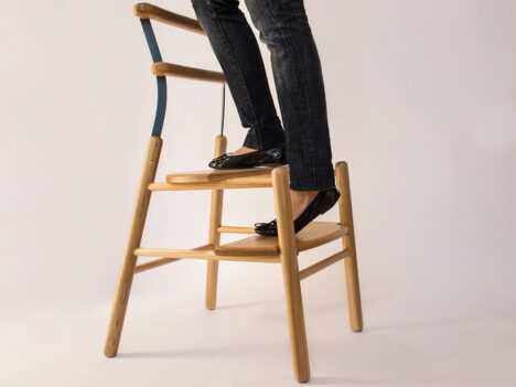 Dining chair ladder in one