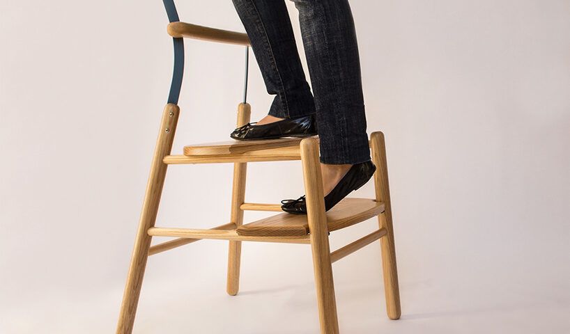 Dining chair ladder in one
