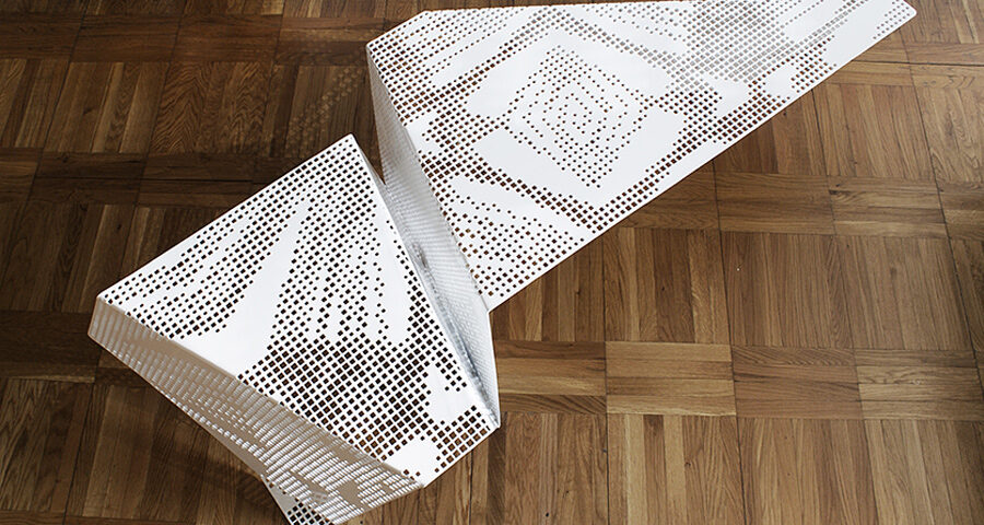 Laser-cut tablecloth table surface