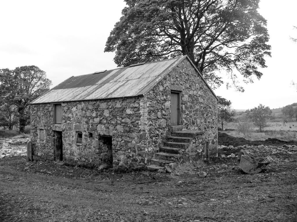 stone barn before