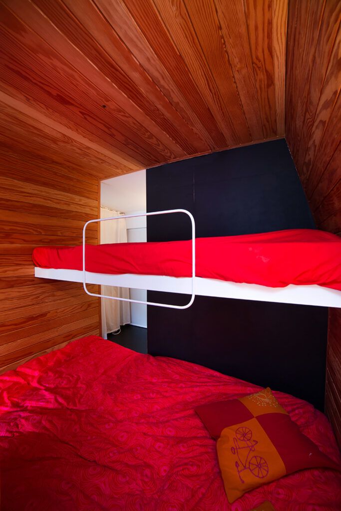 Built-in studio inside bunks