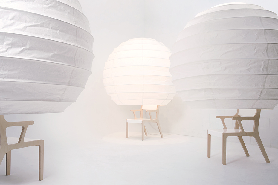Lamp, chair and isolation room in one