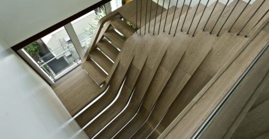 SDM Apartment Stairs wooden waterfall look