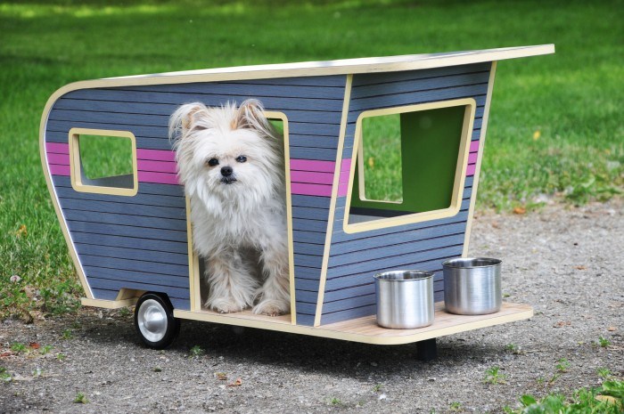 cute dog trailer house