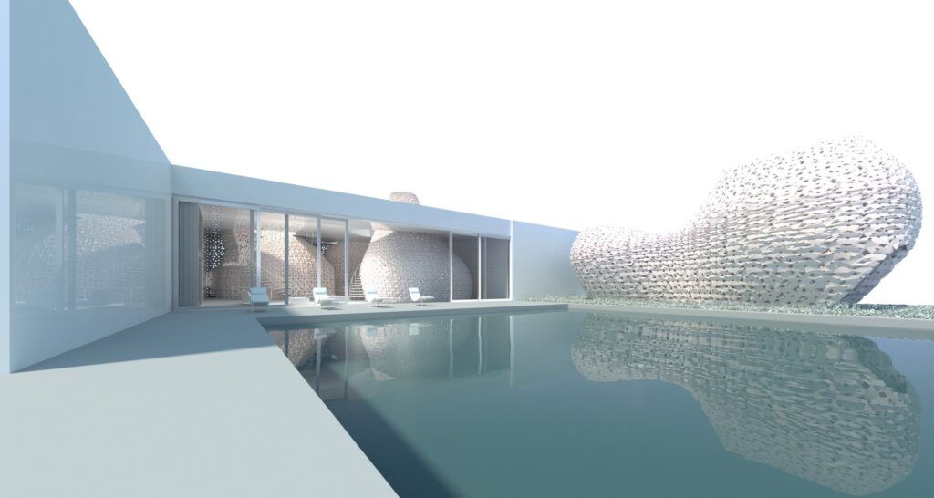 3D-printed structures Salt House pool