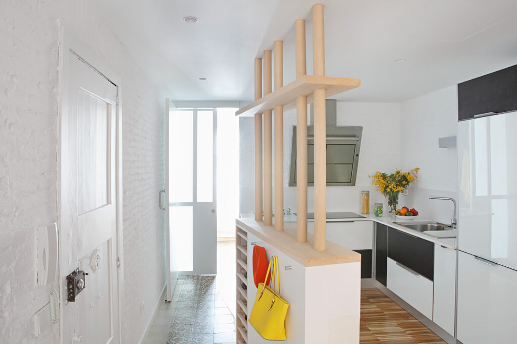 Barcelona apartment shared micro-living kitchen