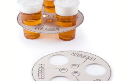 beer holder frisbee