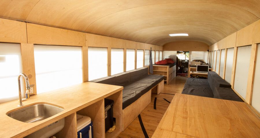 Converted bus house
