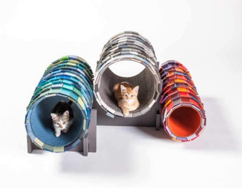 Designer cat houses Architects for Animals tubes