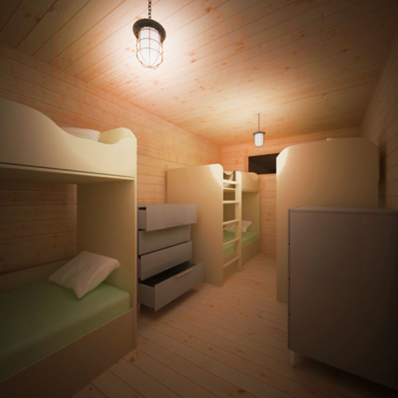 Zombie survivalist cabin bunks
