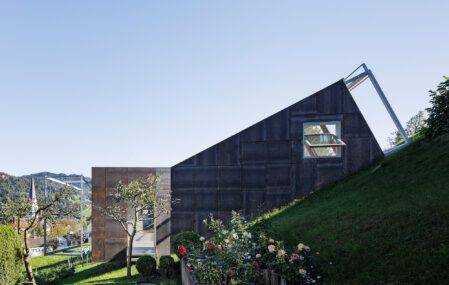 Hillside Studio Bregenz sloped house