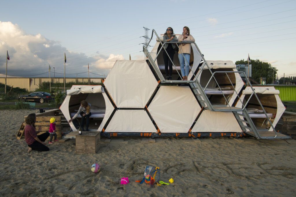 Honeycomb hotel festival camping