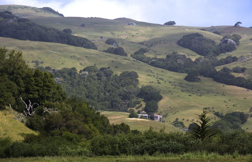 Net-Zero West Marin Ranch home in landscape