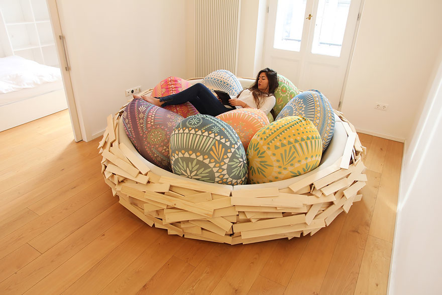 Solo size bird nest bed
