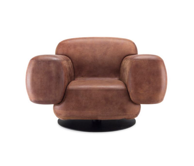 Bulldog lounge chair leather