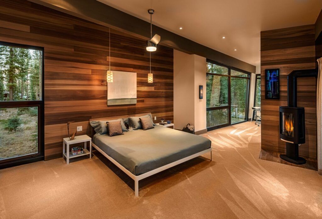 California mountain house Sage Architecture bedroom