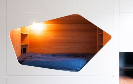 alpine chalet bedroom design futuristic built in