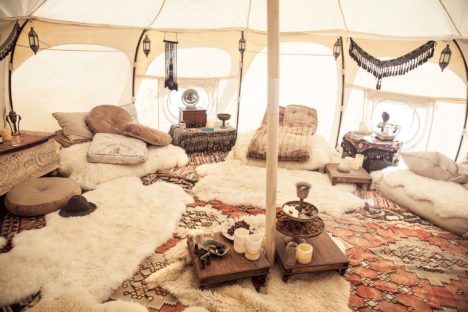 Glamorous camping tent