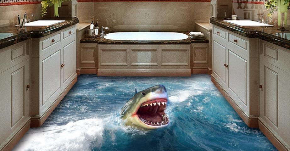 Imperial 3d bathroom floor shark