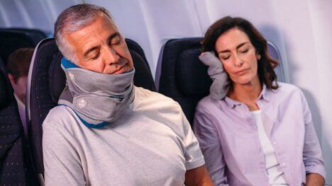 trtle pillow on plane