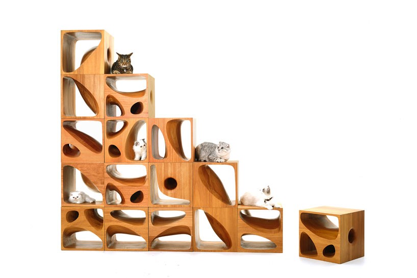 CATable: Modern Modular Wooden Furniture for Cats