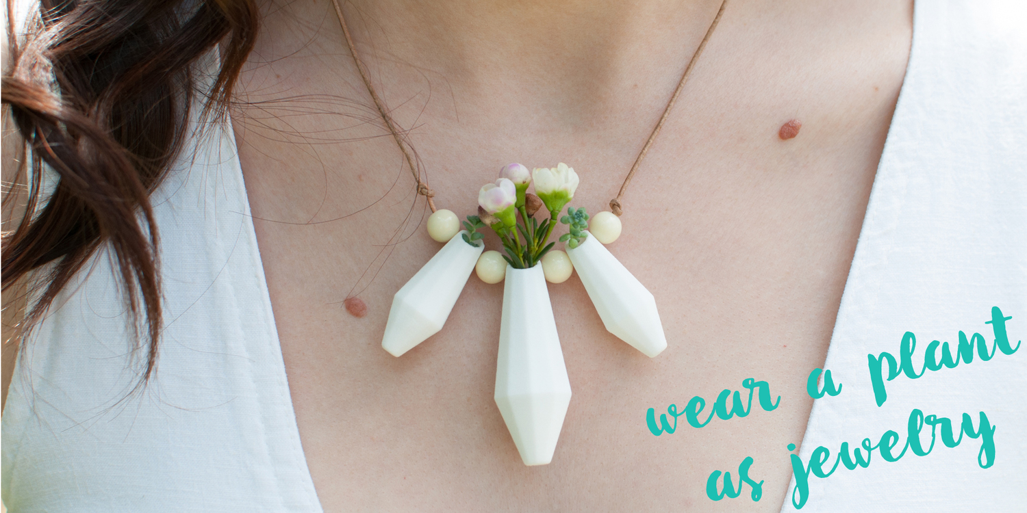 Wearable Planter Necklace 3D-printed