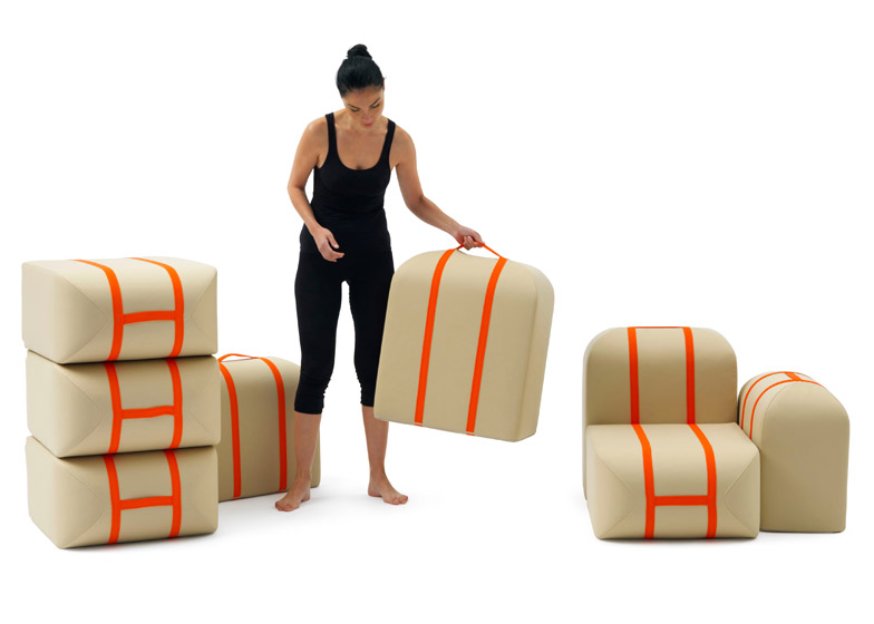Self-made seat modular furniture by Matali Crasset