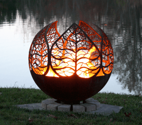 Autumn Leaf Fire Pit Sphere