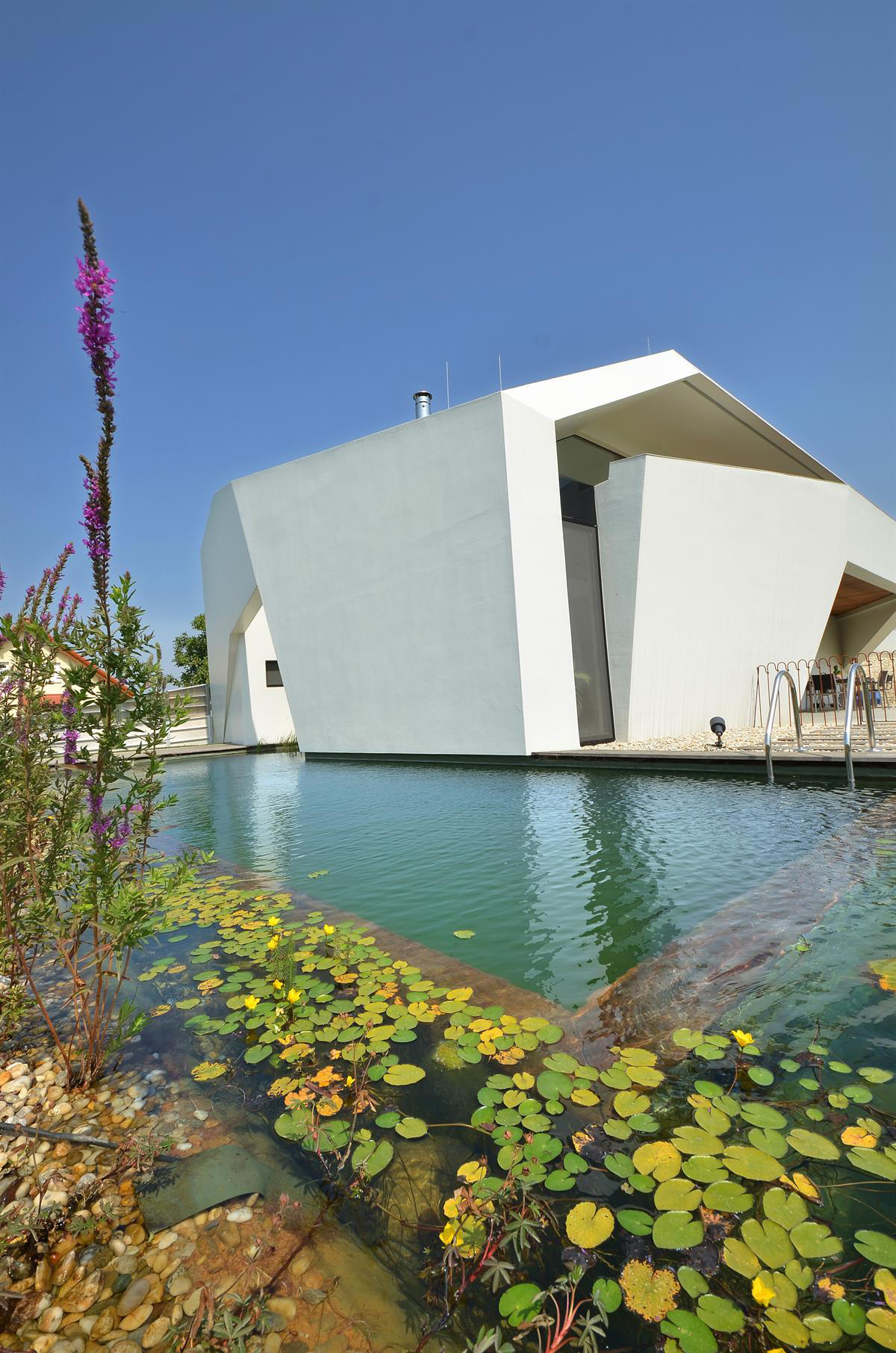Biotop swimming lake: futuristic