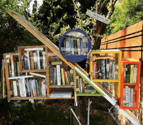 quirky DIY little free library