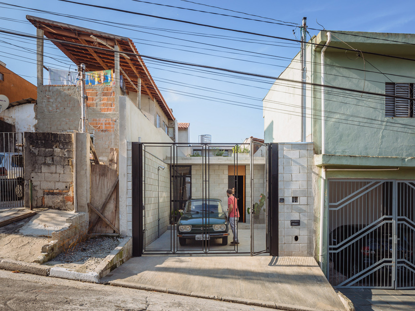 concrete block house  - facade