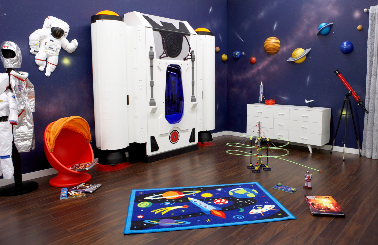 Amazing Fantasy Murphy Beds For Kids, Spaceship Twin Bed