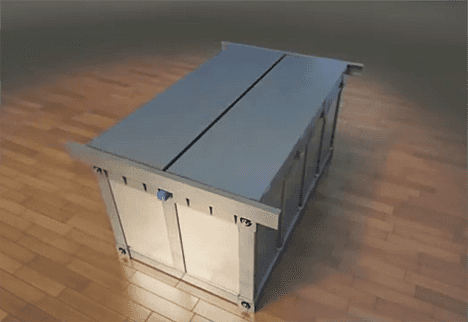 The Earthquake Bed entombs the user inside a safe survival box