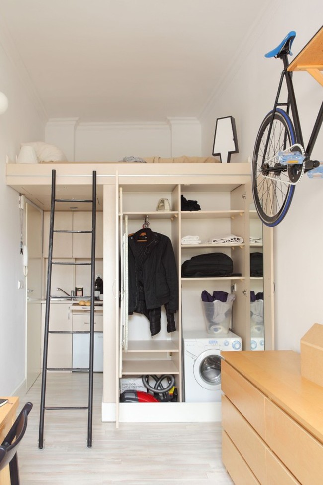 micro apartment storage loft