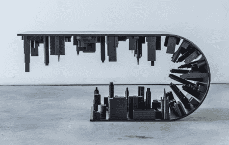 Wave City table Inception inspired - black